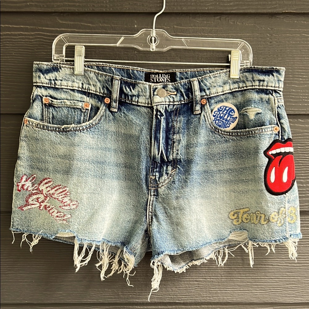 Lucky Brand Rolling Stones Cut Off Jean shorts